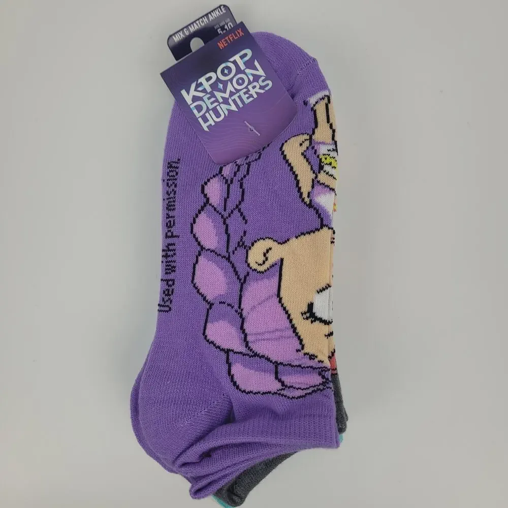 Bioworld Netflix KPop Demon Hunters Mix & Match Socks 5-Pack Shoe Size 5-10